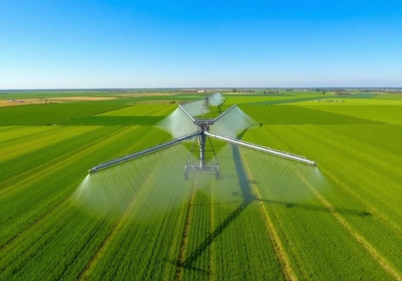 Large-scale agricultural irrigation system